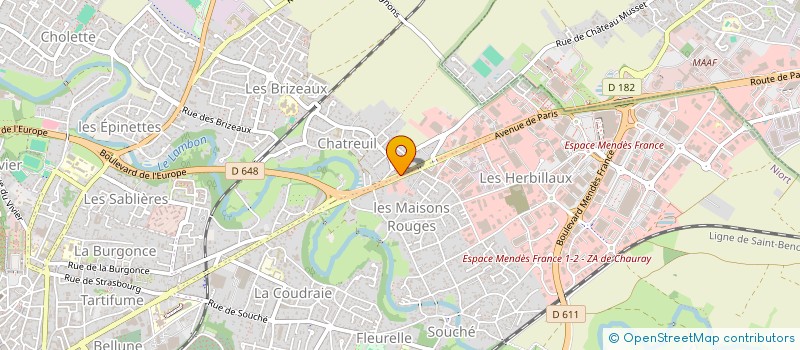 localisation de l'entreprise SCI BEN CO à NIORT