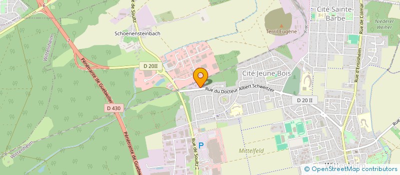 localisation de l'entreprise SCI BEN IMMO  WITTENHEIM