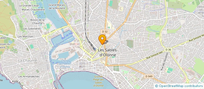 localisation de l'entreprise SCI BEN M.J.C.  LES SABLES D'OLONNE