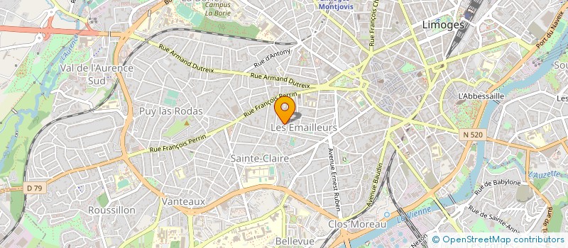 localisation de l'entreprise SCI BENA à LIMOGES