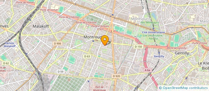 localisation de l'entreprise SCI BENAMOU  MONTROUGE