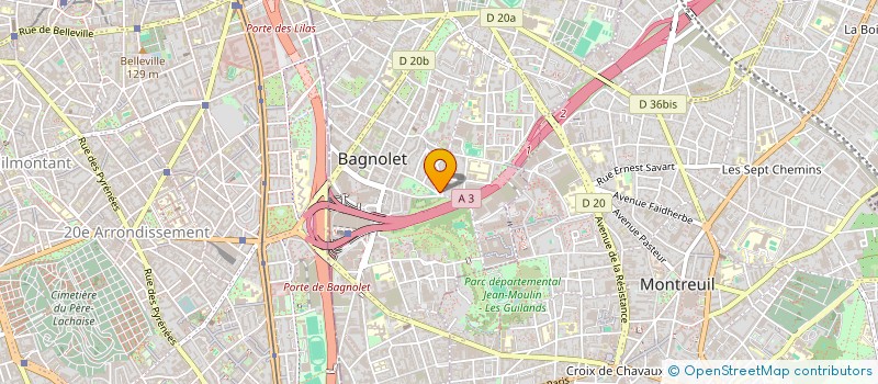localisation de l'entreprise SCI BENANOUNE  BAGNOLET