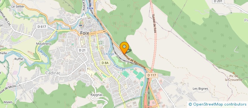 localisation de l'entreprise SCI BENAZET DE LEGRILLOU à FOIX