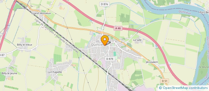 localisation de l'entreprise SCI BENEVIV  QUINCIEUX