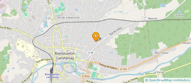 localisation de l'entreprise SCI BENFLOKI  ROMORANTIN-LANTHENAY