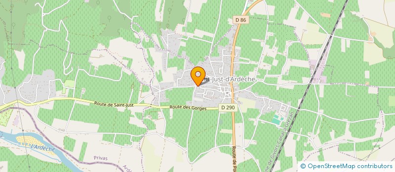 localisation de l'entreprise SCI BENGAU  SAINT-JUST-D'ARDECHE