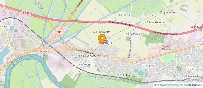 localisation de l'entreprise SCI BENON  TONNAY-CHARENTE