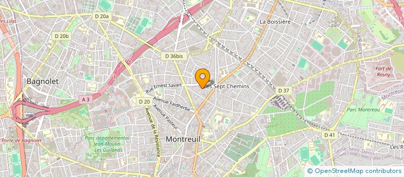 localisation de l'entreprise SCI BENTO  MONTREUIL