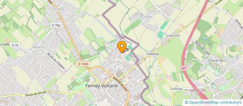 localisation de l'entreprise SCI BENVENUTI à SAINT-GENIS-POUILLY