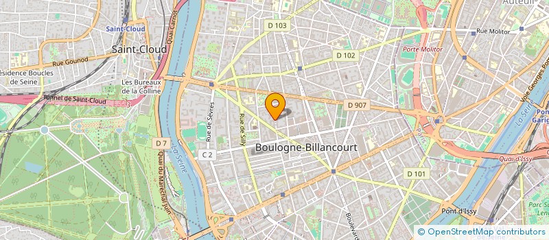 localisation de l'entreprise SCI BER & CO à BOULOGNE-BILLANCOURT