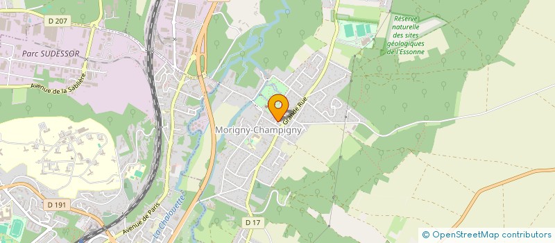localisation de l'entreprise SCI BERAHA CHARPENTIER  MORIGNY-CHAMPIGNY