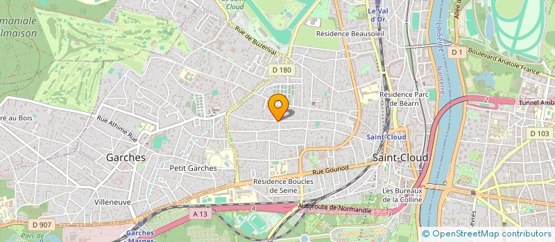 localisation de l'entreprise SCI BERANGER 11-13 à SAINT-CLOUD