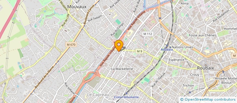 localisation de l'entreprise SCI BERANGER  TOURCOING