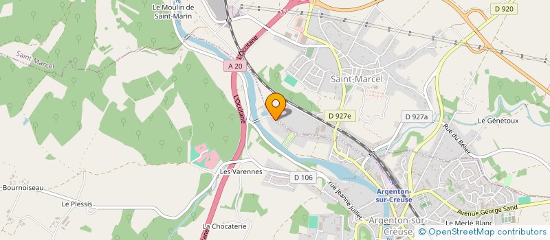 localisation de l'entreprise SCI BERANNIE à ARGENTON-SUR-CREUSE