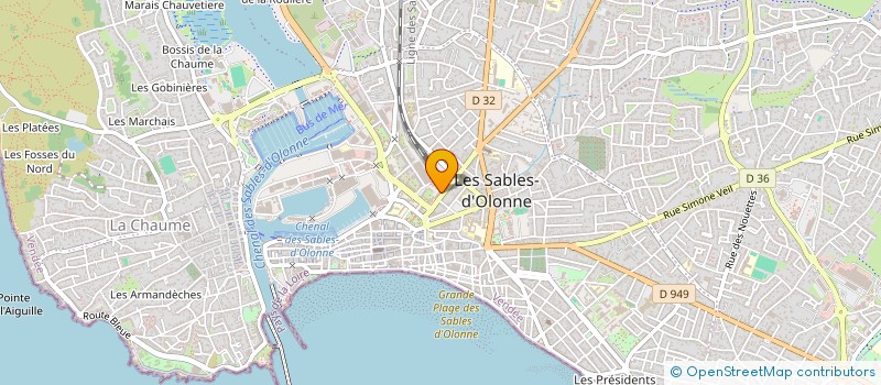 localisation de l'entreprise SCI BERARD-BAUX à LES SABLES D'OLONNE