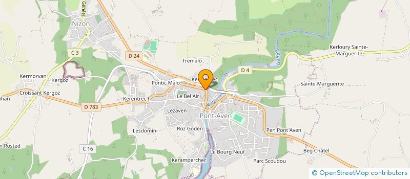 localisation de l'entreprise SCI BERDUGALL  PONT-AVEN