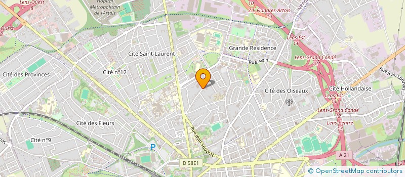 localisation de l'entreprise SCI BERFRANC  LENS