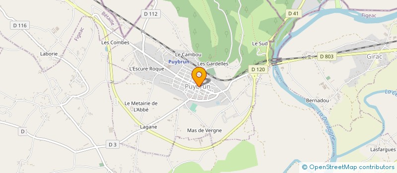 localisation de l'entreprise SCI BERGANDINE  BRETENOUX