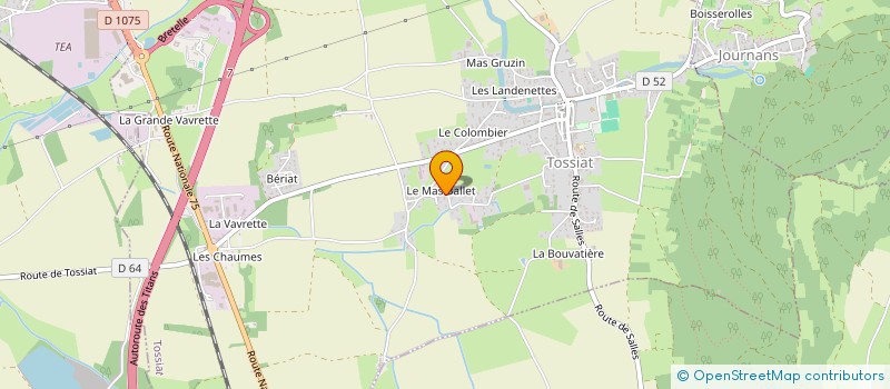 localisation de l'entreprise SCI BERGER  TOSSIAT