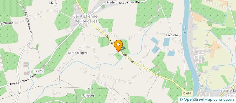 localisation de l'entreprise SCI BERGER  SAINT ETIENNE DE FOUGERES