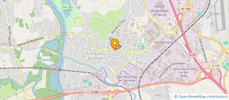 localisation de l'entreprise SCI BERGER  ANDREZIEUX-BOUTHEON