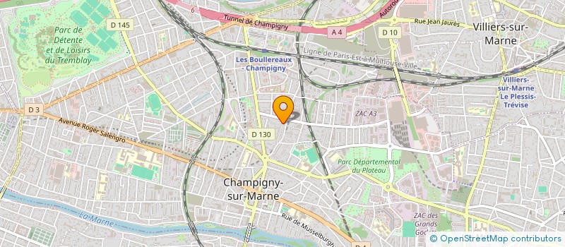 localisation de l'entreprise SCI BERGERE  CHAMPIGNY-SUR-MARNE