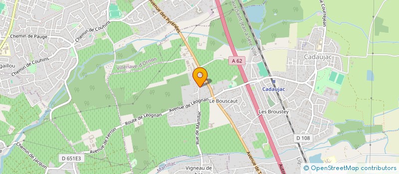 localisation de l'entreprise SCI BERGERIES DE PAN  CADAUJAC