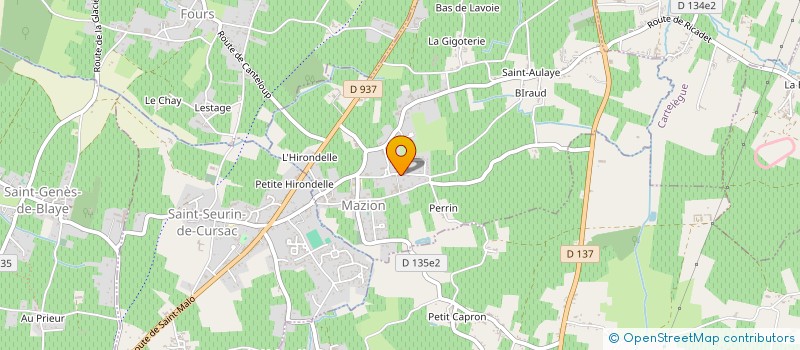 localisation de l'entreprise SCI BERGERON IMMOBILIERE  MAZION