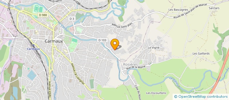 localisation de l'entreprise SCI BERGES DU CEROU à CARMAUX