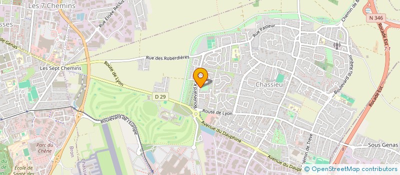 localisation de l'entreprise SCI BERGOIATA  CHASSIEU