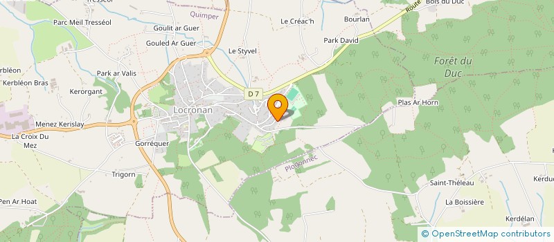 localisation de l'entreprise SCI BERHAULT LOCRONAN  LOCRONAN