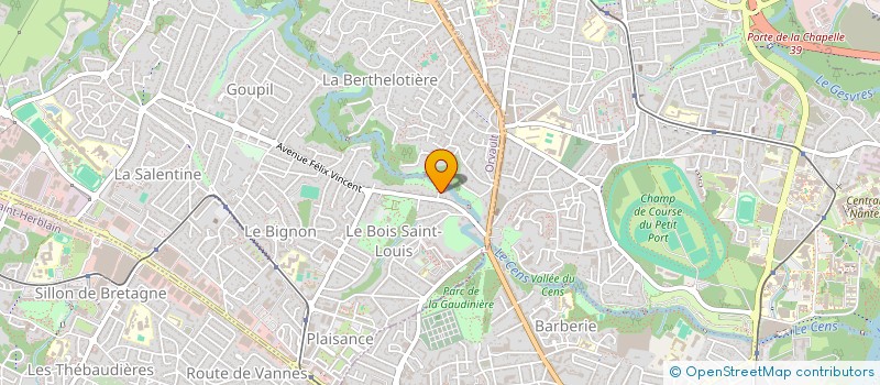 localisation de l'entreprise SCI BERI à ORVAULT