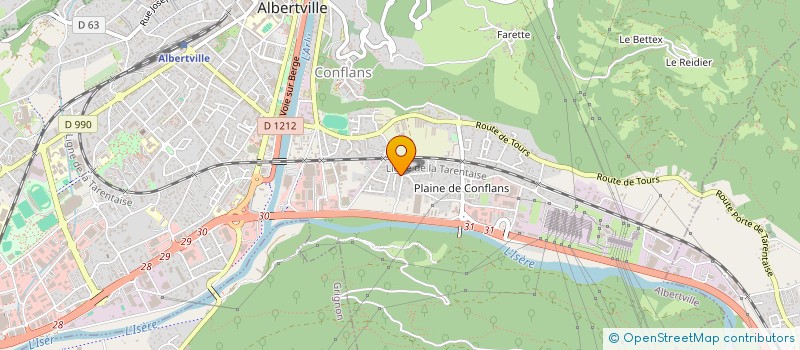 localisation de l'entreprise SCI BERIVAN  ALBERTVILLE