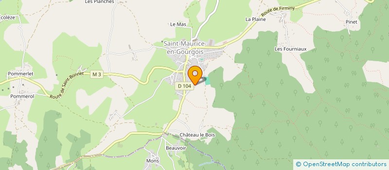 localisation de l'entreprise SCI BERIVAT  SAINT-MAURICE-EN-GOURGOIS