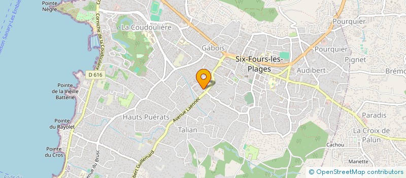 localisation de l'entreprise SCI BERJAC à SIX-FOURS-LES-PLAGES