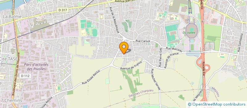 localisation de l'entreprise SCI BERNADETTE  DECINES-CHARPIEU