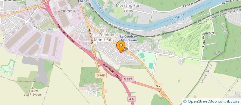 localisation de l'entreprise SCI BERNARD / COUSTOU.  LE COUDRAY-MONTCEAUX