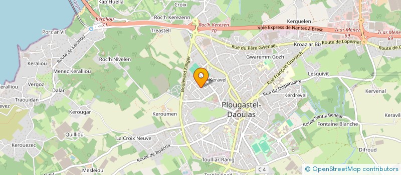 localisation de l'entreprise SCI BERNARD ESTATE  PLOUGASTEL-DAOULAS