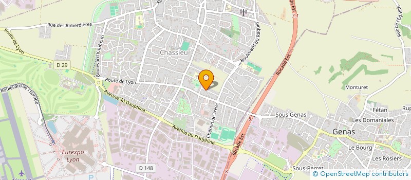 localisation de l'entreprise SCI BERNARD ET CATHERINE PAPILLON  CHASSIEU