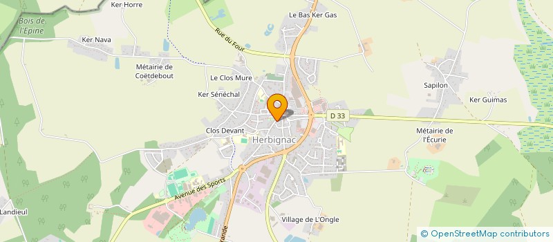 localisation de l'entreprise SCI BERNARD ET PAUVERT à HERBIGNAC