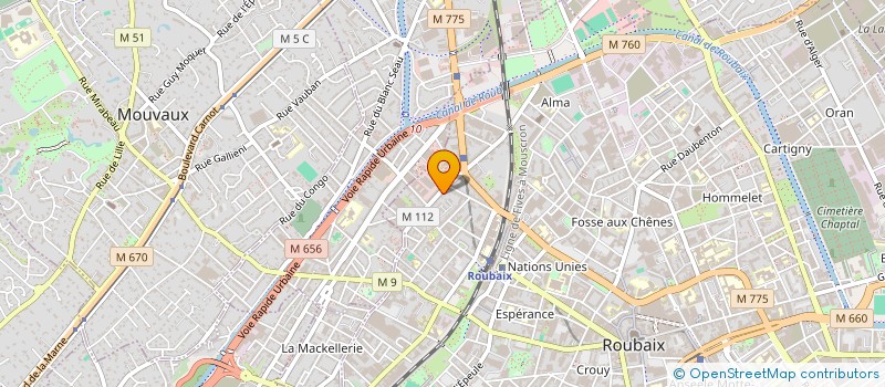 localisation de l'entreprise SCI BERNARD-LEPOUTRE  ROUBAIX