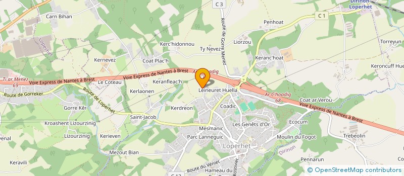 localisation de l'entreprise SCI BERNEL  LOPERHET