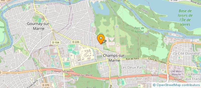 localisation de l'entreprise SCI BERNIER PETERLINI  CHAMPS-SUR-MARNE