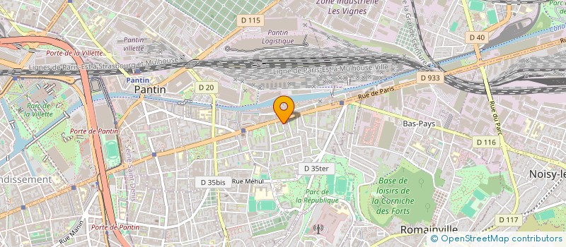 localisation de l'entreprise SCI BERR à PANTIN