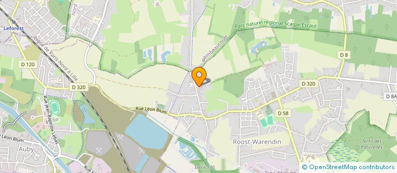 localisation de l'entreprise SCI BERRAOUI DELRUE ASSOCIES  ROOST-WARENDIN