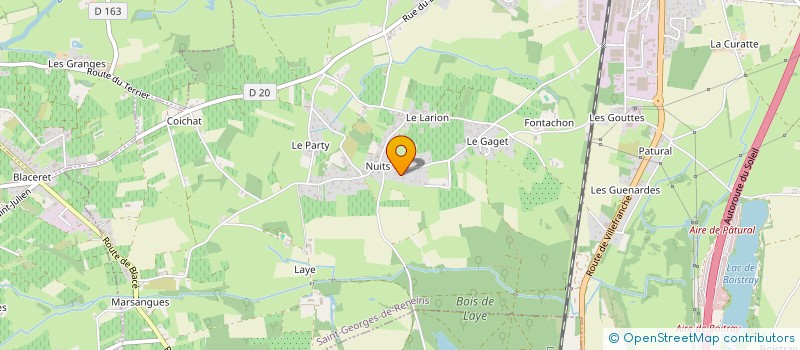 localisation de l'entreprise SCI BERTHE  SAINT GEORGES DE RENEINS