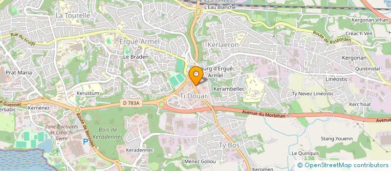 localisation de l'entreprise SCI BERTHE ET CORBEL IMMOBILIER  QUIMPER