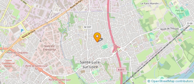 localisation de l'entreprise SCI BERTHEBAUD  SAINTE-LUCE-SUR-LOIRE