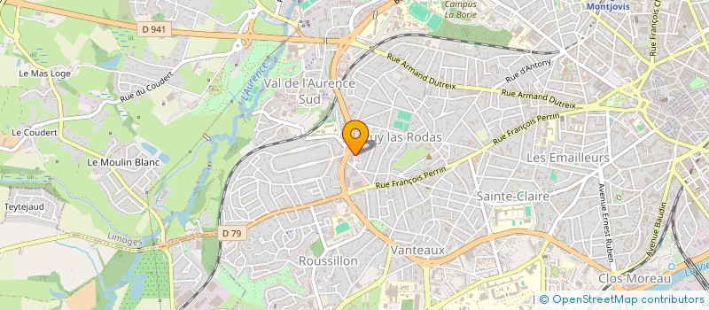 localisation de l'entreprise SCI BERTHELIER à LIMOGES