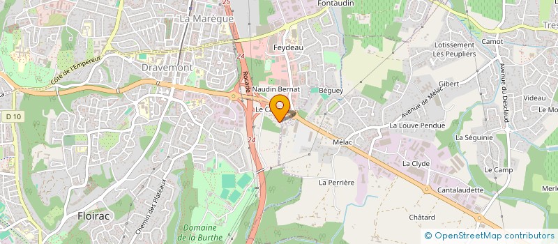 localisation de l'entreprise SCI BERTHELOT  FLOIRAC